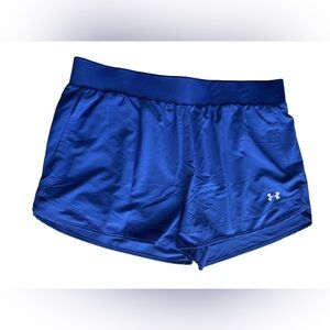 NWT UNDER  Armour Women’s Loose HeatGear Blue Shorts - 3XL
